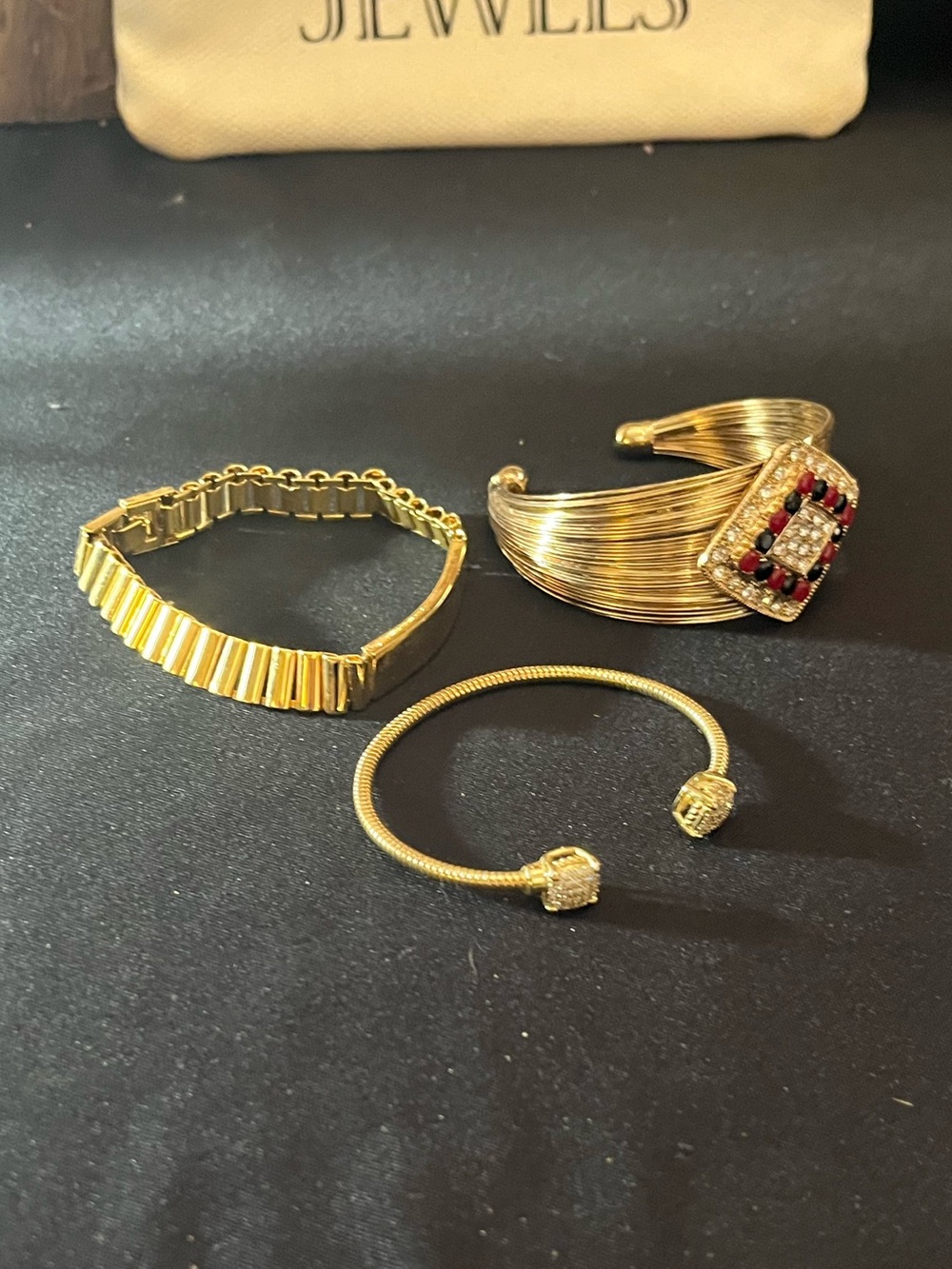 Set of 3 Gold Tone Women's Bracelets Park Lane